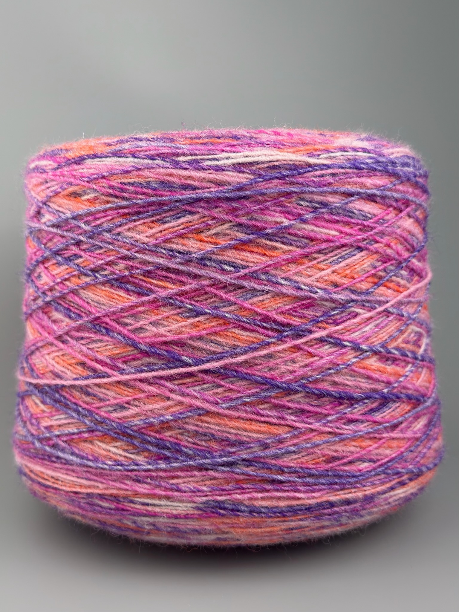 Di.Vè Art. Moira Nm 3.5 – Garn aus Schurwolle und Acryl col. Rosa–Fuchsia–Koralle–Violett–Lila, Farbverlauf foto 2